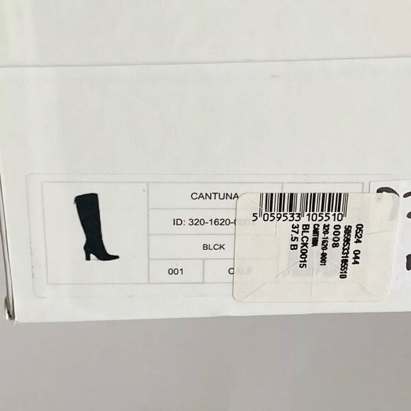 Manolo Blahnik Cantuna Square-toe Leather Boots size 37.5 - Picture 9 of 11